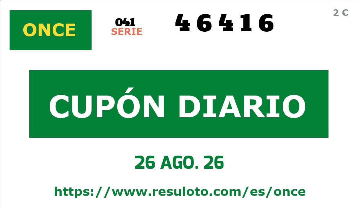 Cupón premiado en este sorteo Cupón premiado en este sorteo