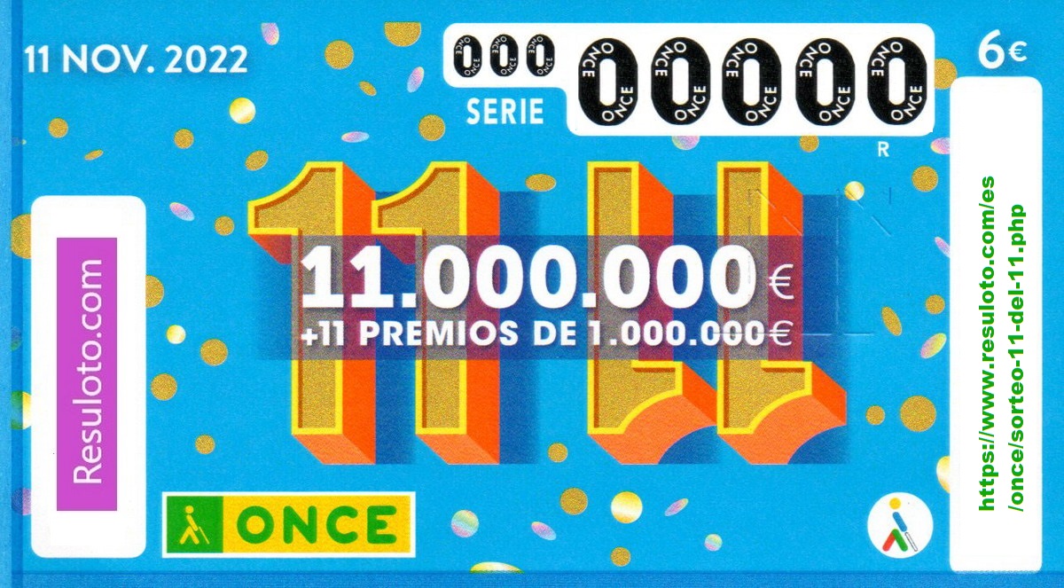 Cupón del sorteo del 11 del 11 de la ONCE